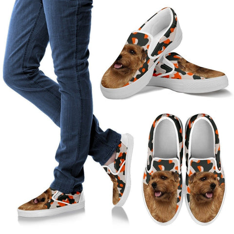 Norfolk Terrier Dog Print Slip Ons For WomenExpress Shipping