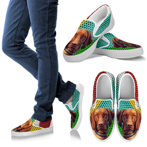 Awesome Vizsla Dog Print Slip Ons For Women