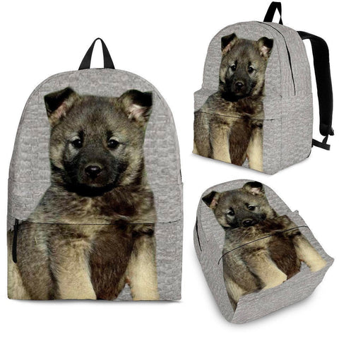 Norwegian Elkhound Dog Print BackpackExpress Shipping