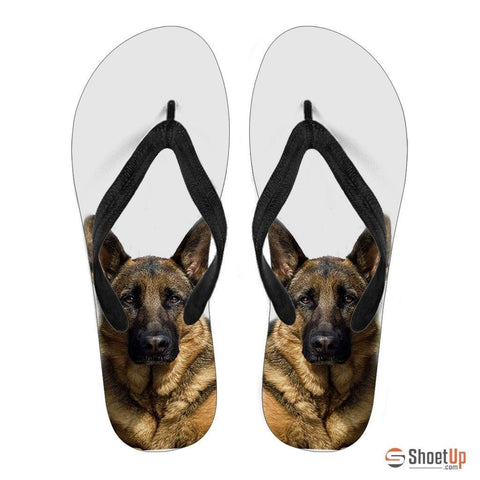 German Shepherd Print Flip Flops For Men Limited Edition