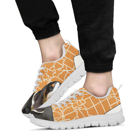 [AI Generated] Basset Hound From Illinois Print Sneakers