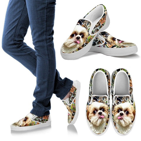 Amazing Shih Tzu Dog Print Slip Ons For WomenExpress Shipping