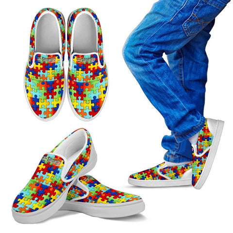 Autism Symbol Slip Ons For Kids