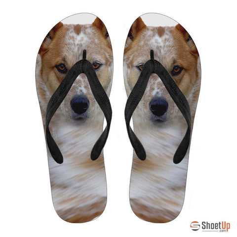 Australian Cattle Print Flip Flops For Men