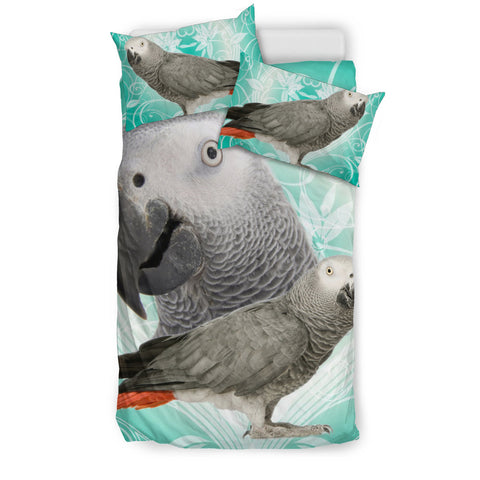 African Grey Parrot Print Bedding Sets