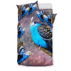 Blue Budgie (Budgerigar) Bird Print Bedding Set