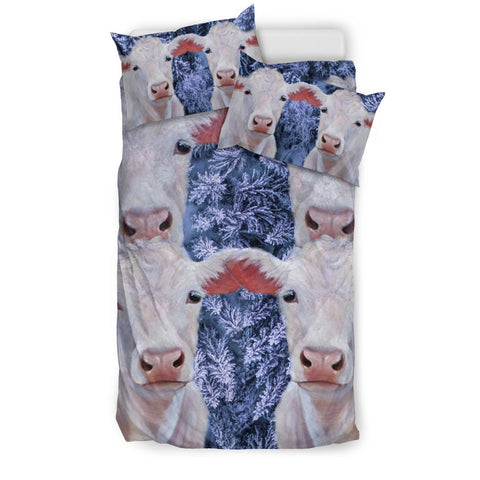 Beautiful Charolais Cattle Print Bedding Set