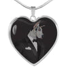 Amazing Great Dane Dog Print Heart Pendant Luxury Necklace
