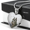 Cane Corso Print Heart Pendant Luxury Necklace