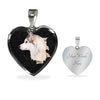 Siberian Husky Dog 3D Print Heart Charm Necklaces