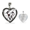 Lovely Dalmatian Dog Print Heart Charm Necklaces