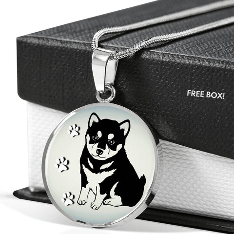 Shiba Inu Dog Print Luxury Necklace