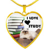 Himalayan Cat Heart Pendant Luxury Necklace
