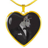 Amazing Great Dane Dog Print Heart Pendant Luxury Necklace