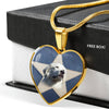 Great Pyrenees Print Heart Pendant Luxury Necklace