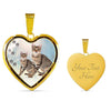 Savannah Cat Print Heart Charm Necklaces