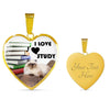 Himalayan Cat Heart Pendant Luxury Necklace