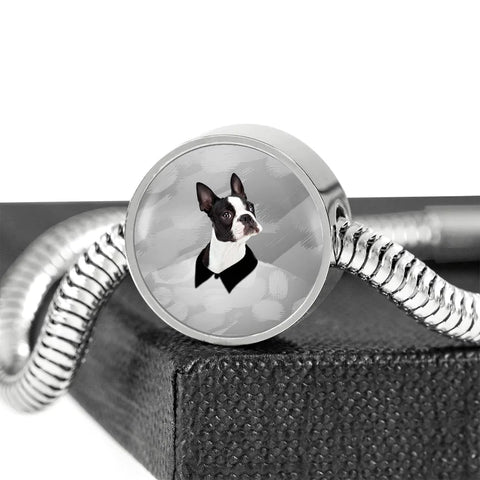 Boston Terrier Print Steel Bracelet