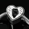 Nebelung Cat Print Heart Charm Steel Bracelet