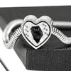 Nebelung Cat Print Heart Charm Steel Bracelet