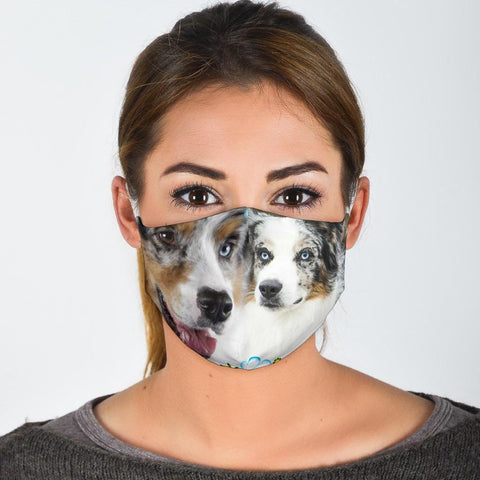 Australian Shepherd Print Face Mask