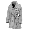 Yorkie Dog Print Women's Bath Robe