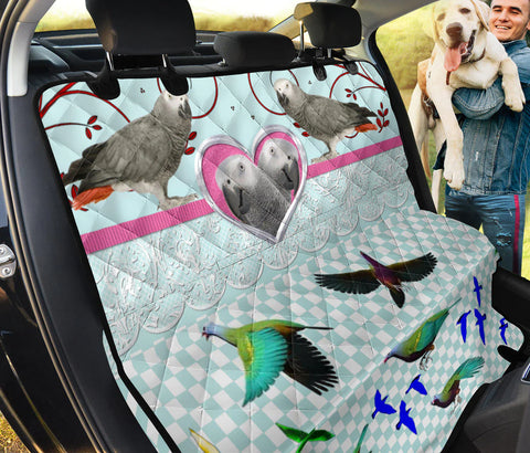 African Grey Parrot Print Pet Seat covers