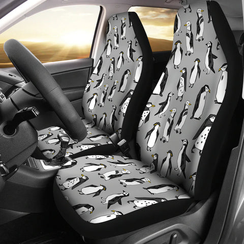 Lovely Penguin Bird Pattern Print Car Seat Covers