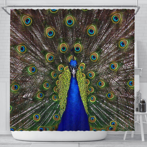 Lovely Peacock Bird Print Shower Curtains