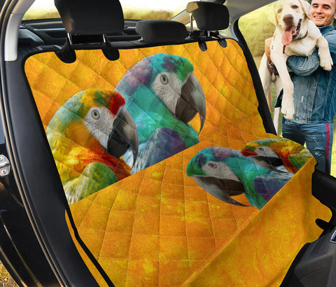 Lovely Red And Green Macaw Print Pet Seat Covers