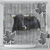 Welsh Black cattle (Cow) Print Shower Curtain