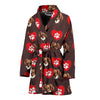 Tibetan Spaniel Patterns Print Women's Bath Robe