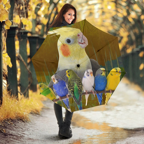 Cockatiel Parrot Print Umbrellas