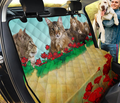 Maine Coon Cat Print Pet Seat Covers