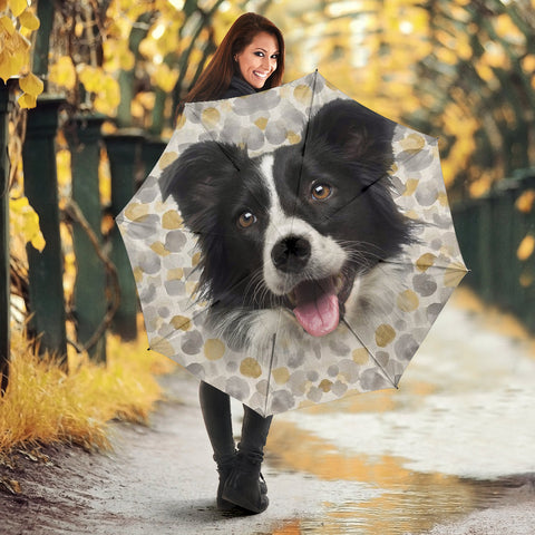 Border Collie Print Umbrellas