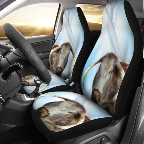 Amazing English Longhorn Cattle (Cow) Print Car Seat Covers