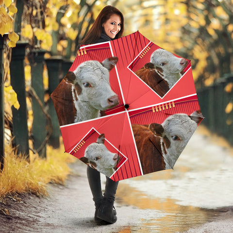 Herefoud Cattle(Cow) Print Umbrellas