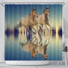 Amazing Mountain Pleasure Horse Print Shower Curtain