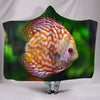 Discus Fish Print Hooded Blanket