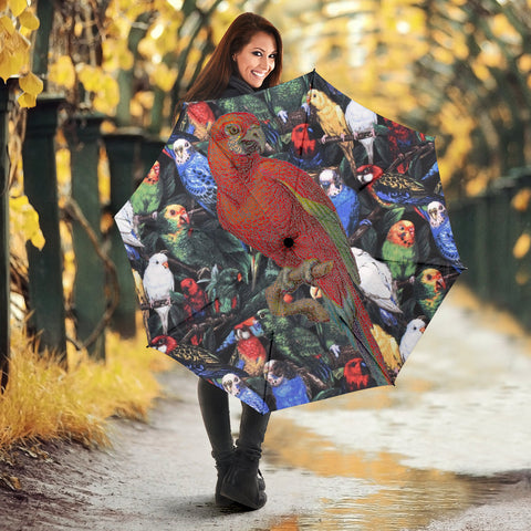 Cute Parrot Patterns Print Umbrellas