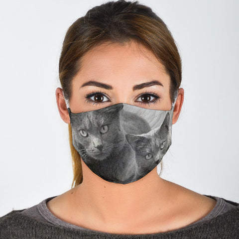 Amazing Chartreux Cat Print Face Mask