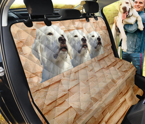 Lovely Great Pyrenees Print Pet Seat Covers