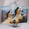 Andalusian Horse Print Hooded Blanket