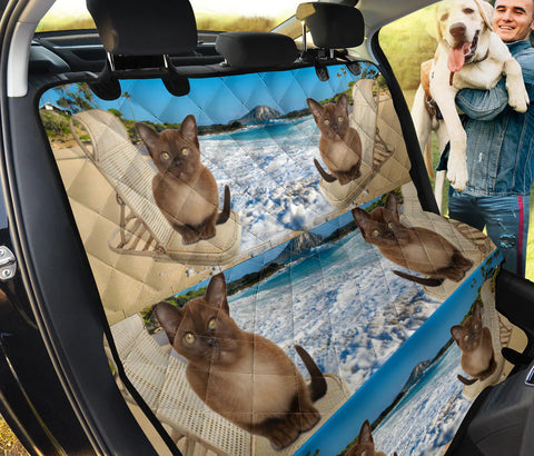 Lovely Burmese Cat Print Pet Seat Covers