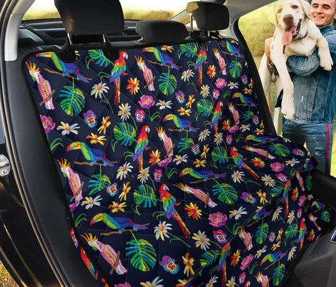 Parrot Floral Print Pet Seat Covers