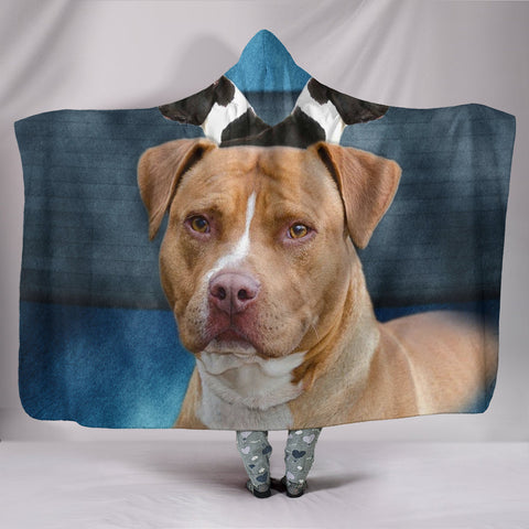 American Staffordshire Terrier Print Hooded Blanket