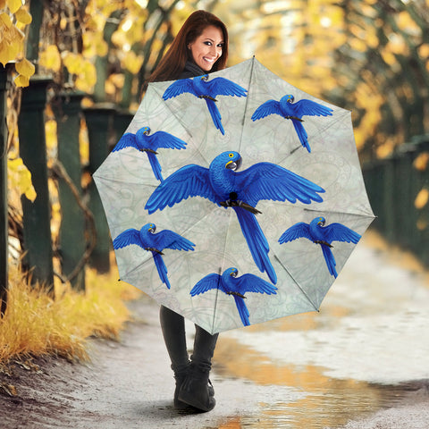 Hyacinth Macaw Parrot Art Pint Umbrellas