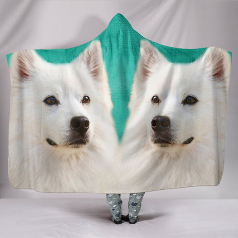 American Eskimo Dog Print Hooded Blanket