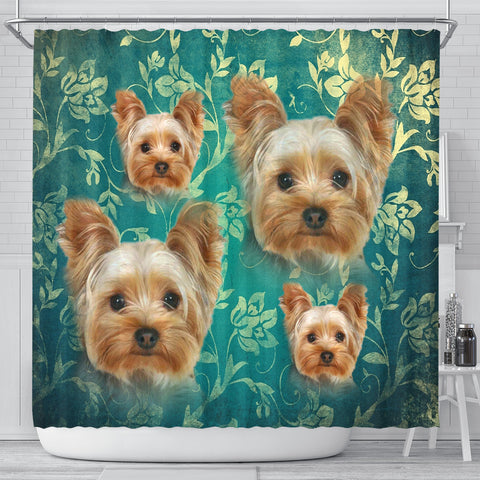 Yorkshire Terrier Print Shower Curtains