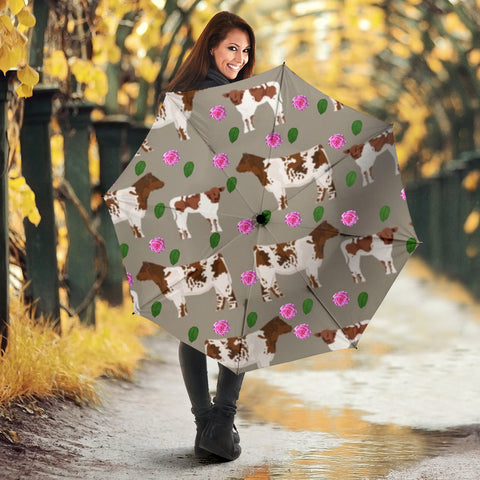 Shorthorn Cattle (Cow) Print Umbrellas